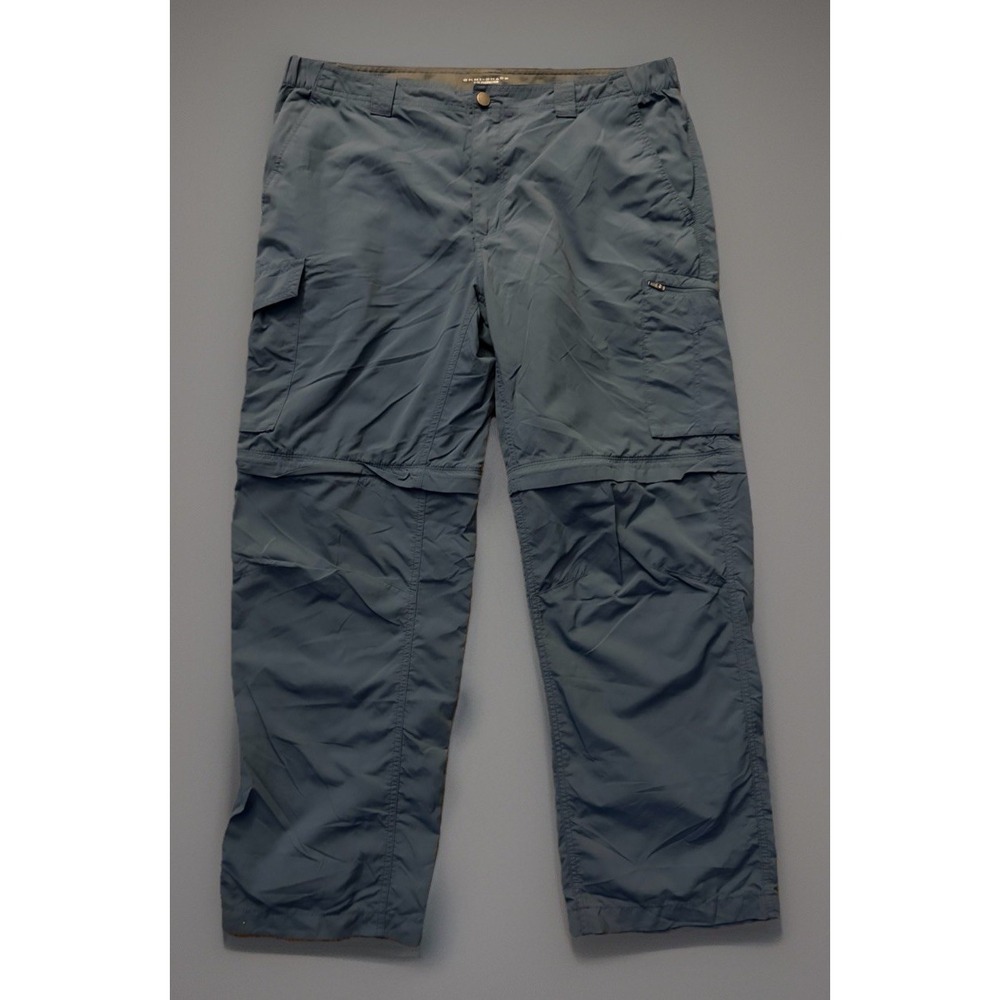 Columbia Pants Omni Shade Convertible Shorts Hiking Outdoor Mens Blue 38x30 JBHS